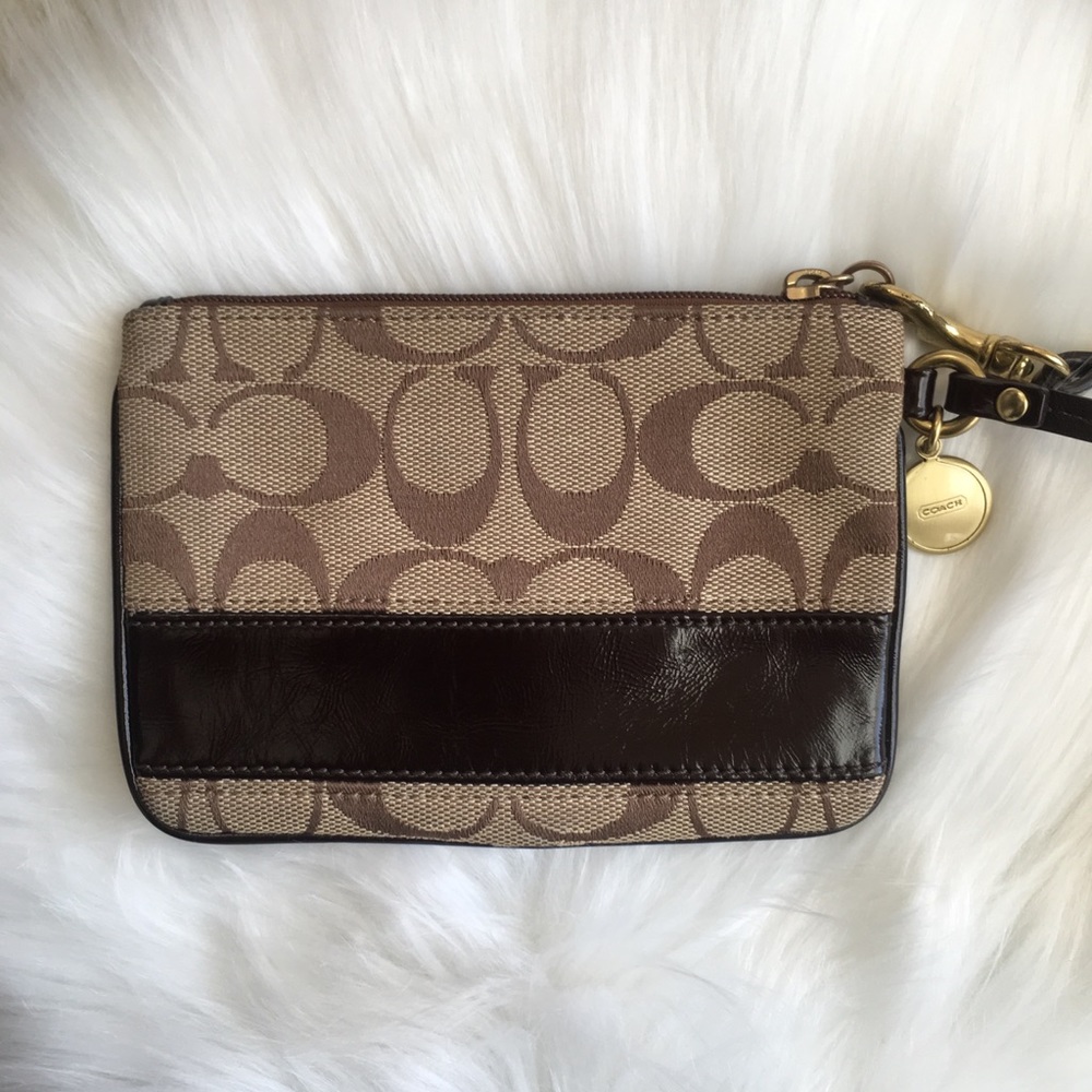 COACH Legacy Edition Brown Wristlet - Picture 2 of 6